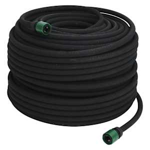 vidaXL Garden Soaker Hose Black 0.6" 100 m Rubber
