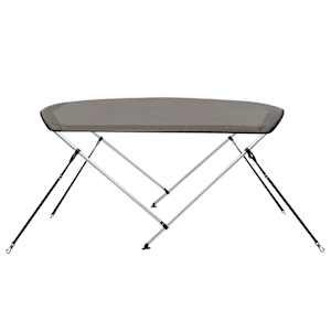 Bimini stříška se 2 oblouky šedá 150x120x110 cm - obrázek 5