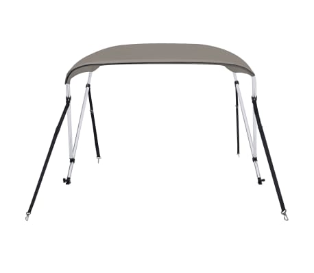 vidaXL 2-bow Bimini Top Grey 180x130x110 cm