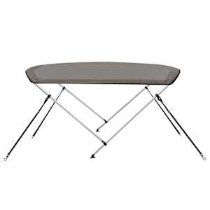 Bimini stříška se 2 oblouky šedá 180x130x110 cm - obrázek 5