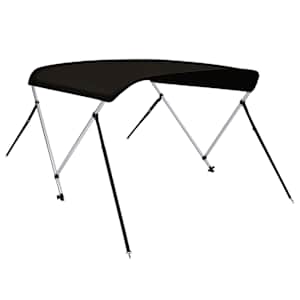 vidaXL 2 kaarega paadi varikatus, must, 150x120x110 cm