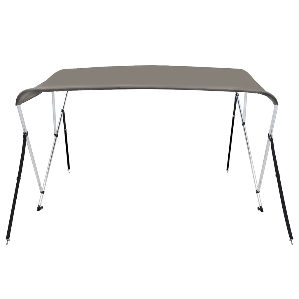 vidaXL 3-kaarinen Bimini-kate harmaa 183x160x137 cm