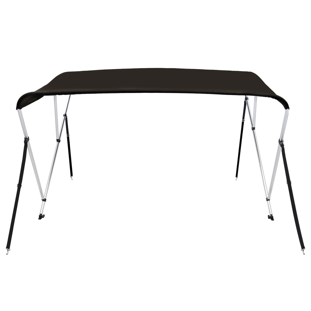 vidaXL fekete háromágú bimini tető 183 x 180 x 137 cm