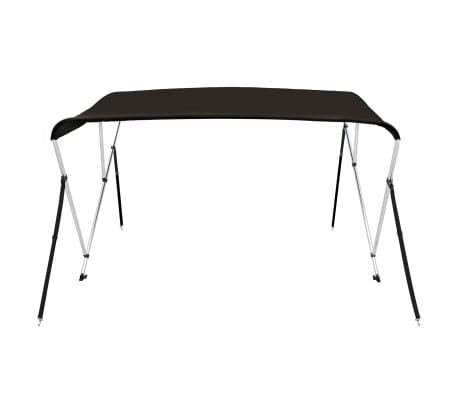 vidaXL B&aring;tkapell 3 b&aring;gar svart 183x180x137 cm