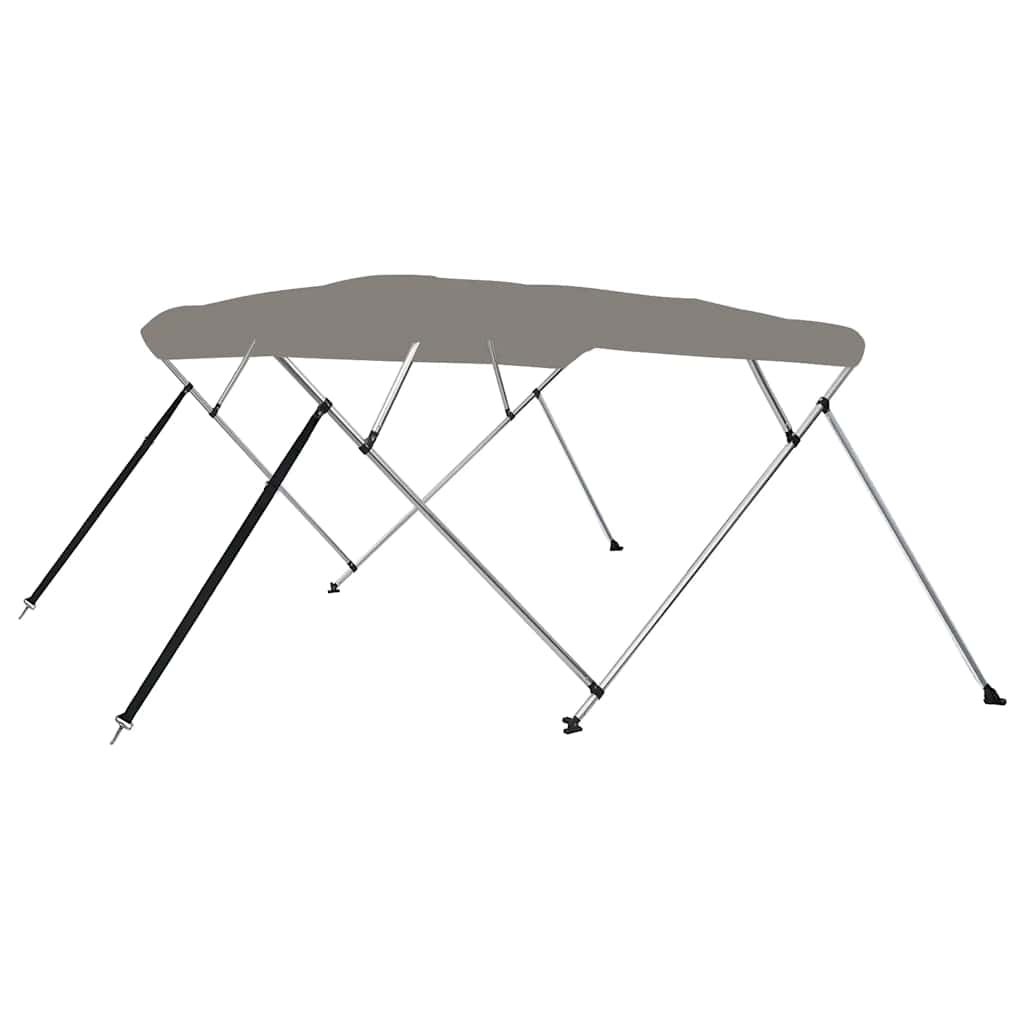vidaXL Bimini stříška se 4 oblouky šedá 243x210x137 cm