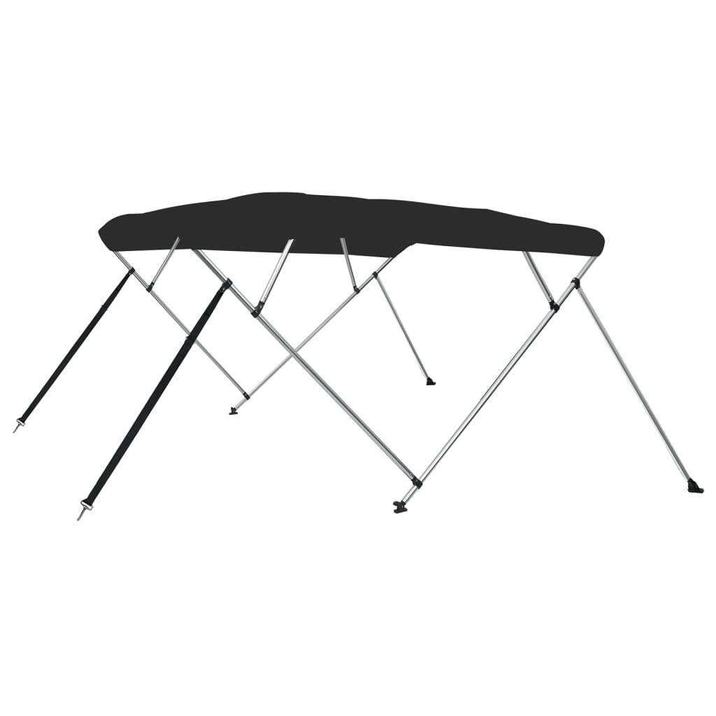 vidaXL Bimini stříška se 4 oblouky černá 243x180x137 cm