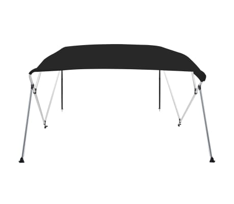 vidaXL Toldo bimini de 4 arcos gris 243x196x137 cm