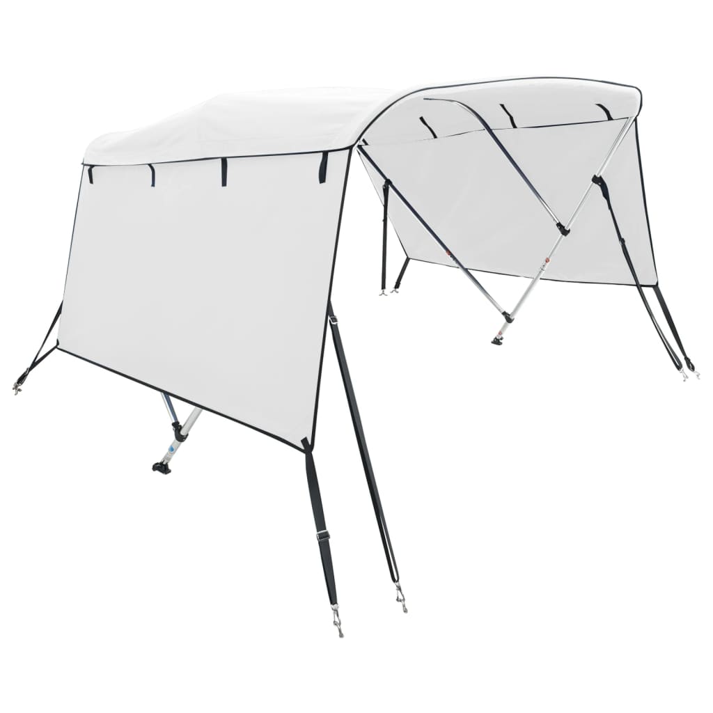 vidaXL Bimini stříška se 3 oblouky a bočnicemi 183x(170–182)x137 cm