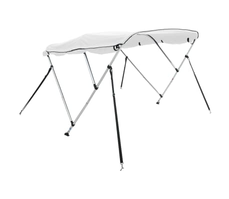 vidaXL Bimini stř&iacute;&scaron;ka se 3 oblouky a bočnicemi 183x(170&ndash;182)x137 cm