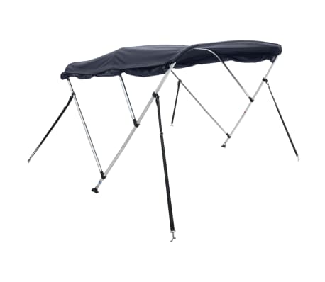 vidaXL Toit bimini &agrave; 3 arceaux parois lat&eacute;rales 183x(137-152)x137 cm