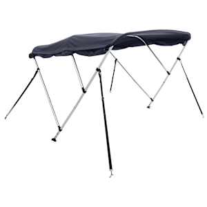 vidaXL Toit bimini &agrave; 3 arceaux parois lat&eacute;rales 183x(137-152)x137 cm