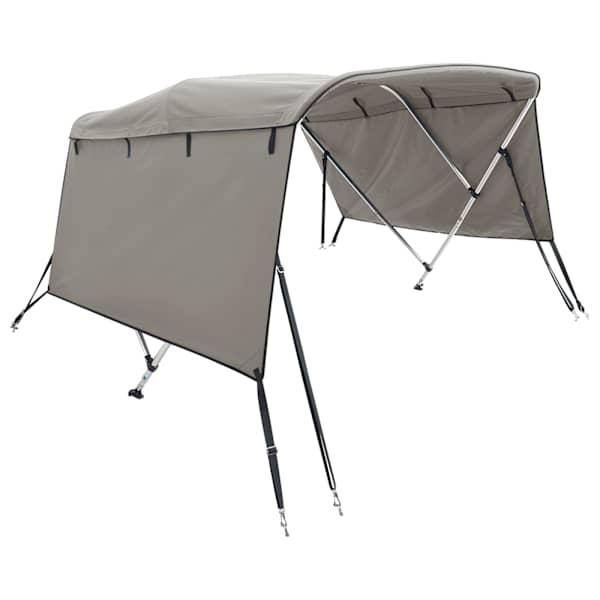 vidaXL 3 kaarega paadi varikatus k&uuml;lgseintega, 183x(154-167)x137 cm