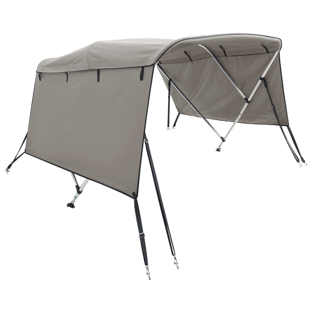 vidaXL Bimini stříška se 3 oblouky a bočnicemi 183x(154–167)x137 cm