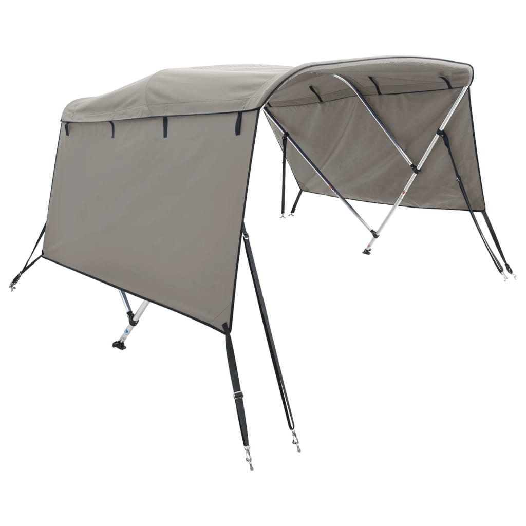 vidaXL Bimini stříška se 3 oblouky a bočnicemi 183x(170–182)x137 cm