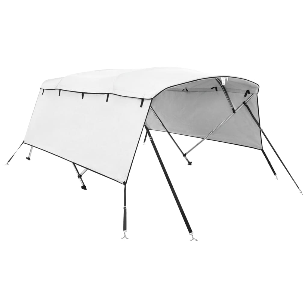 vidaXL Bimini stříška se 4 oblouky a bočnicemi 243x(170–182)x137 cm