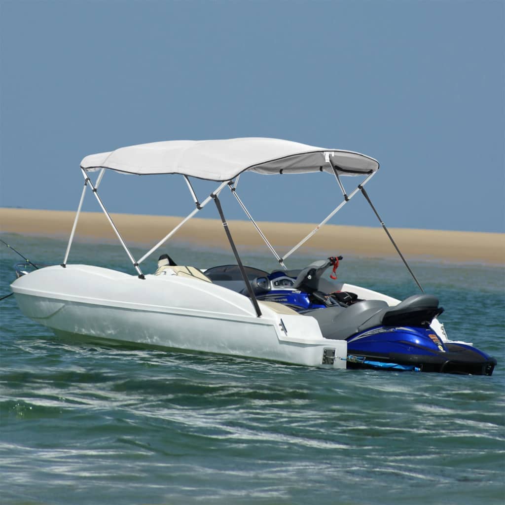 vidaXL Parasolar Bimini 4 arcuri pereți laterali, 243x(185-198)x137 cm