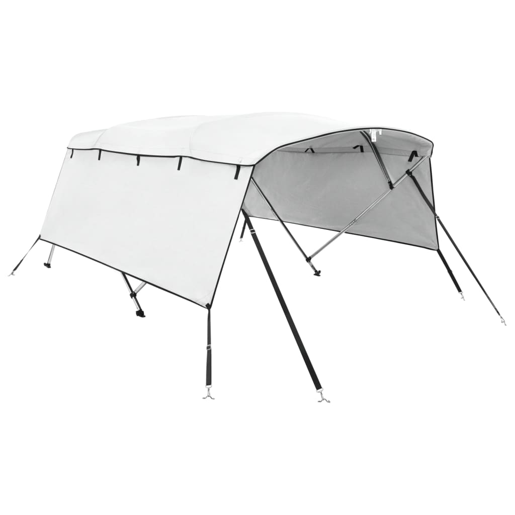 vidaXL Bimini stříška se 4 oblouky a bočnicemi 243x(230–244)x137 cm