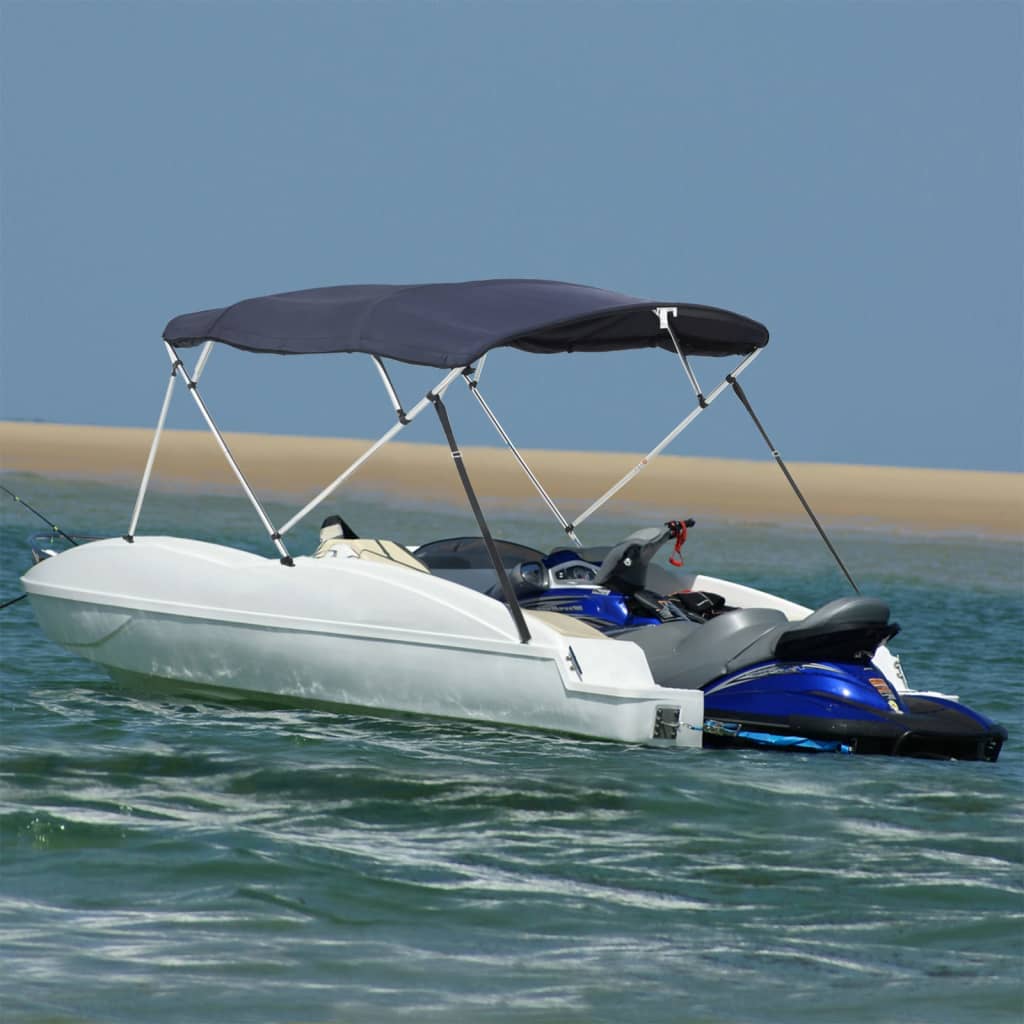 vidaXL Parasolar Bimini 4 arcuri pereți laterali, 243x(185-198)x137 cm