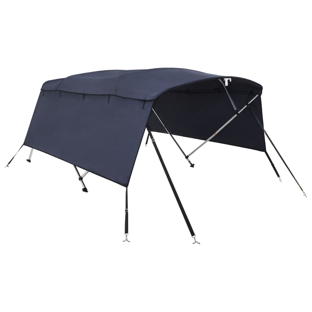 vidaXL Bimini stříška se 4 oblouky a bočnicemi 243x(200–213)x137 cm
