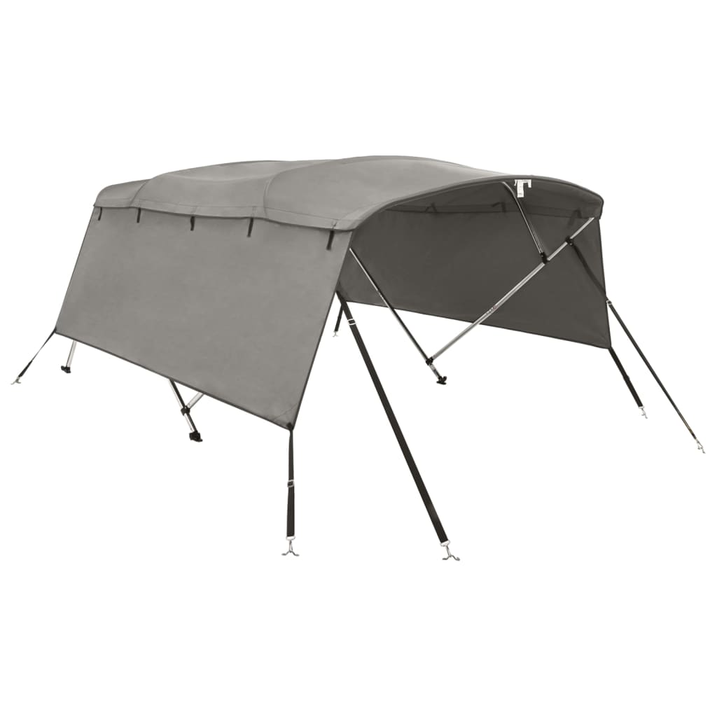 vidaXL Bimini stříška se 4 oblouky a bočnicemi 243x(200–213)x137 cm