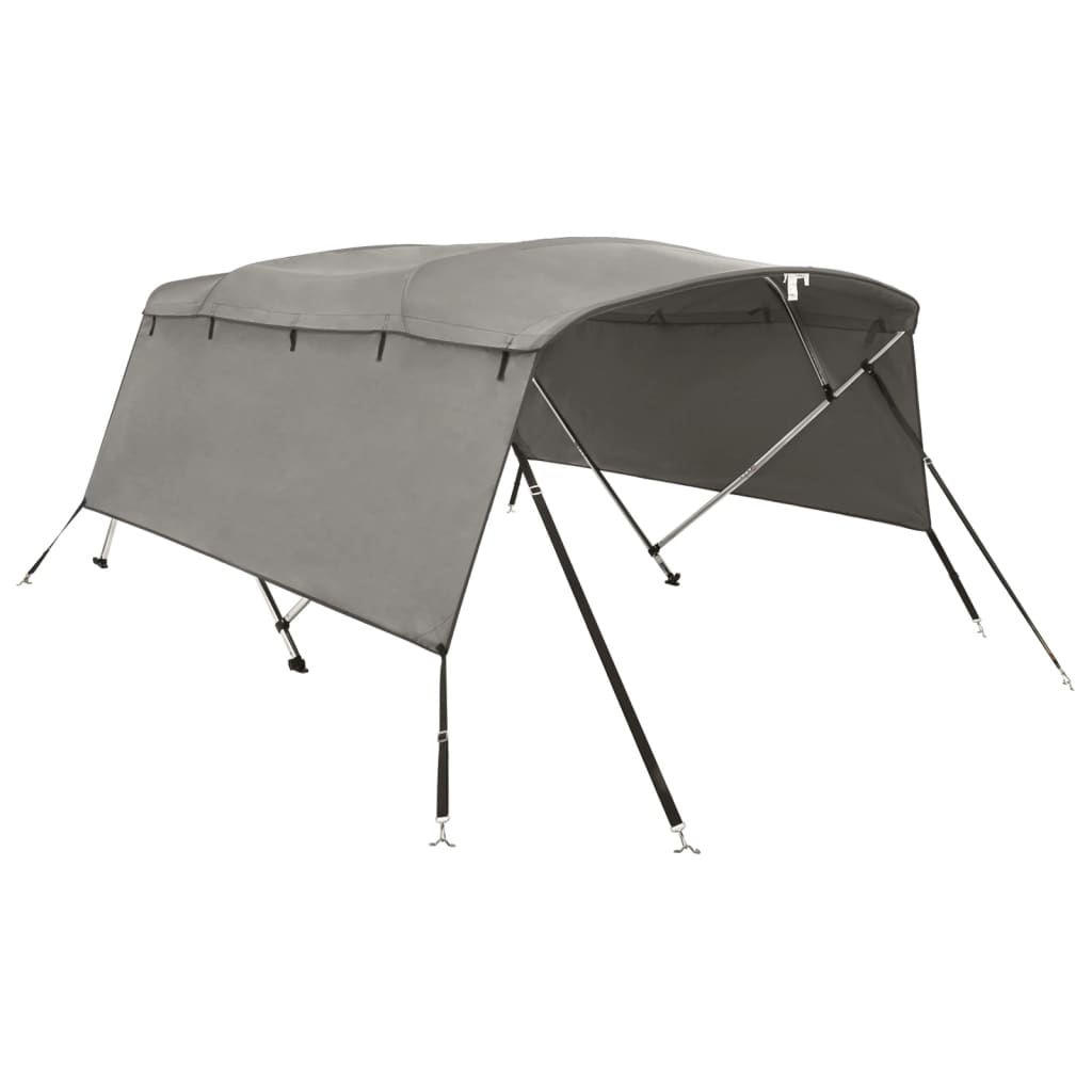 vidaXL Bimini stříška se 4 oblouky a bočnicemi 243x(230–244)x137 cm