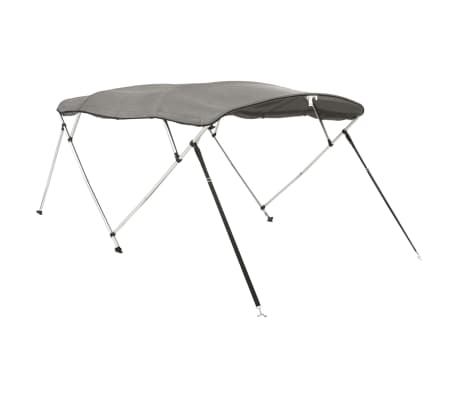 vidaXL Toit bimini &agrave; 4 arceaux parois lat&eacute;rales 243x(230-244)x137 cm