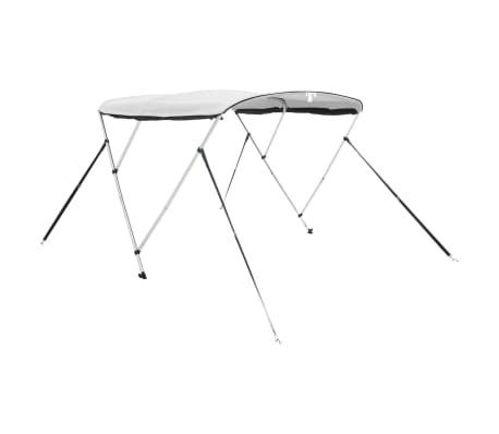vidaXL 3-bow Bimini Top with Mesh Sidewalls 183x(154-167)x137 cm