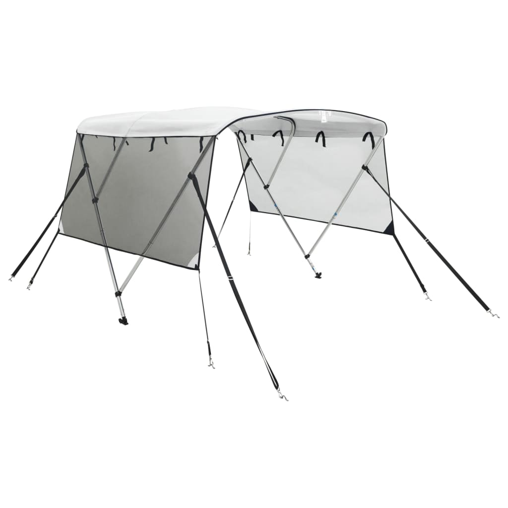 vidaXL Bimini stříška se 3 oblouky a bočnicemi 183x(170–182)x137 cm
