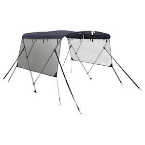 vidaXL 3 kaarega paadi varikatus v&otilde;rgust k&uuml;lgseintega