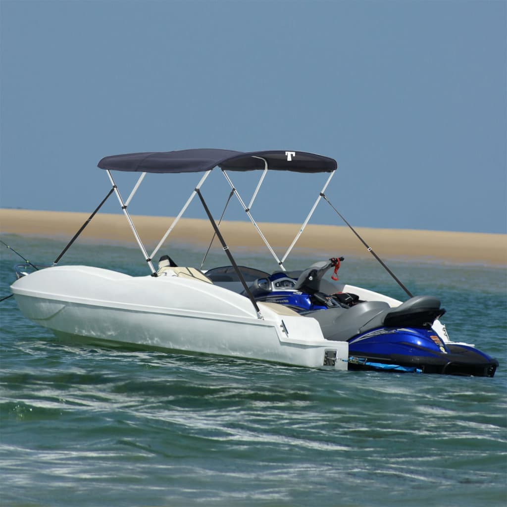 vidaXL Parasolar Bimini 3 arcuri pereți din plasă 183x(154-167)x137 cm