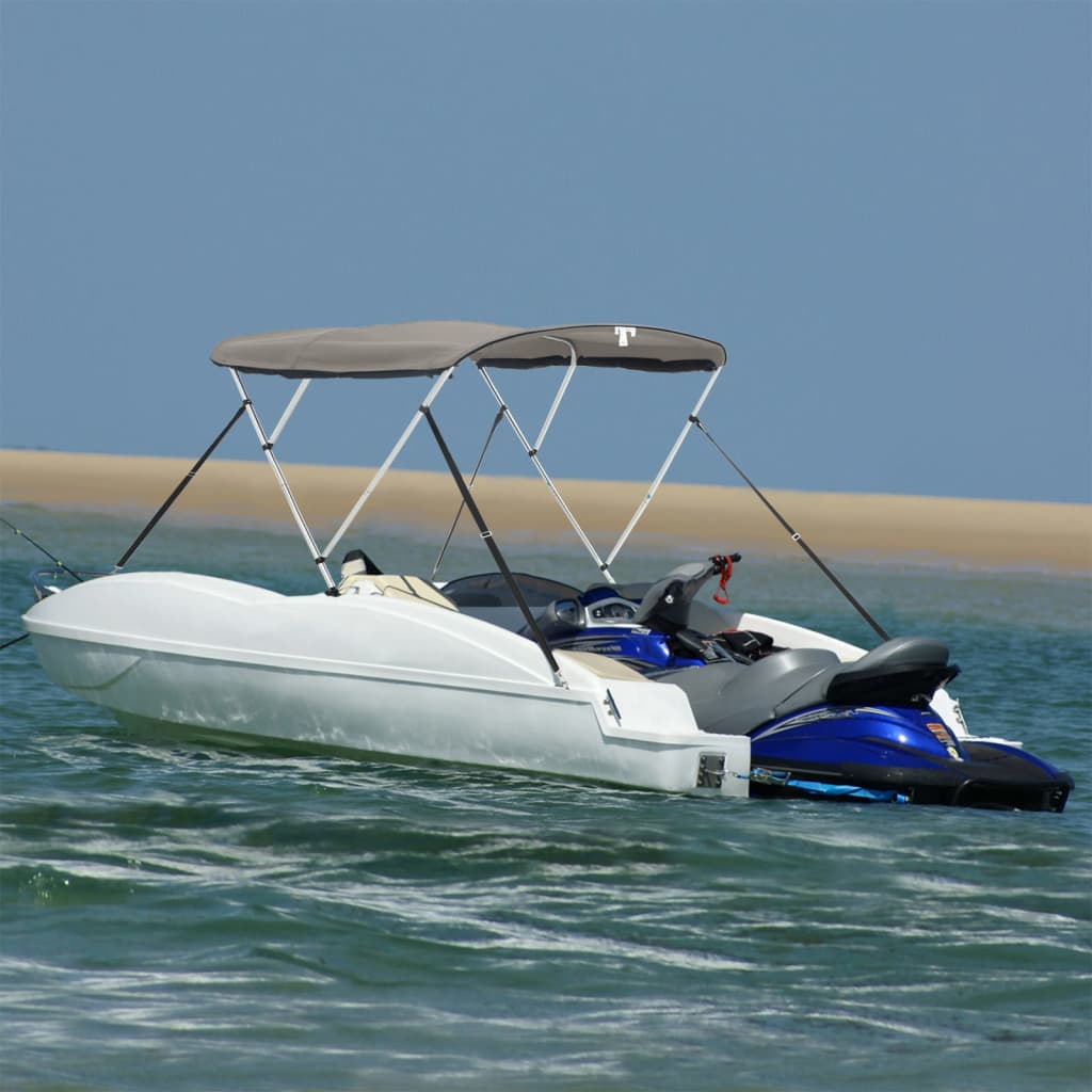 vidaXL Parasolar Bimini 3 arcuri pereți din plasă 183x(137-152)x137 cm