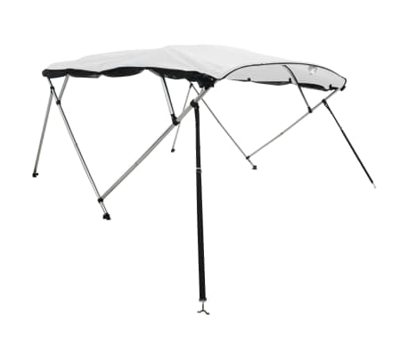 vidaXL 4-bow Bimini Top with Mesh Sidewalls 243x(170-182)x137 cm