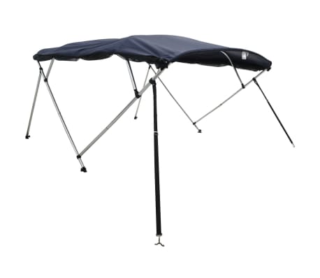 vidaXL 4-bow Bimini Top with Mesh Sidewalls 95.7x(90.6-96.1)x53.9"