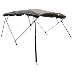 vidaXL Toit bimini &agrave; 4 arceaux parois en maille 243x(200-213)x137 cm