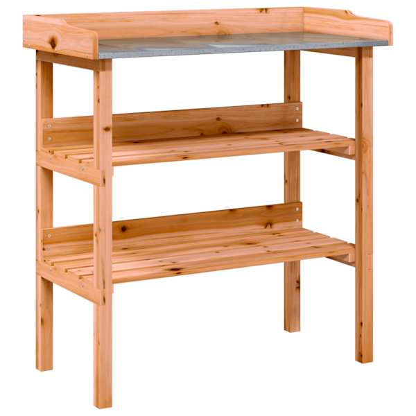 vidaXL riiulitega taimelaud, pruun, 78 x 38 x 82,5 cm, nulupuit
