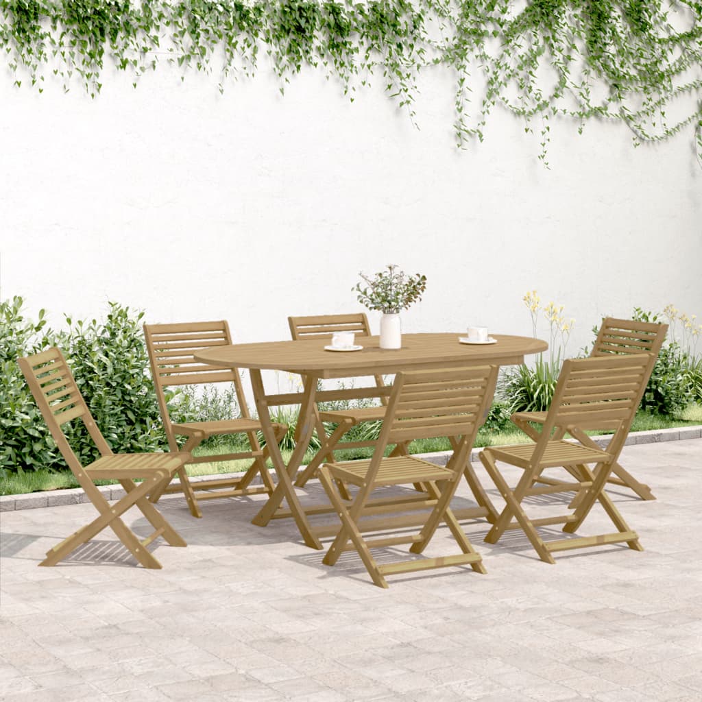 imagem de vidaXL Cadeiras de jardim dobráveis 6 pcs 48,5x61,5x87cm acácia maciça4