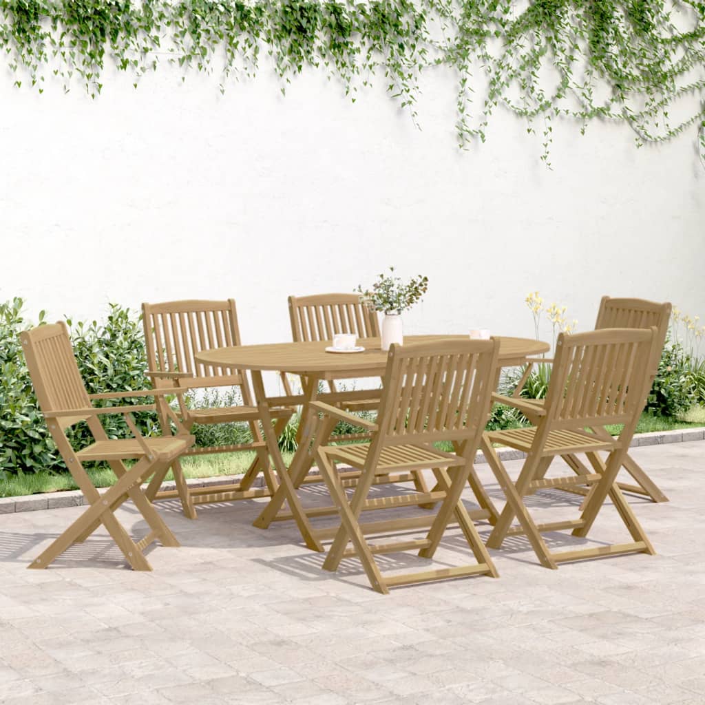vidaXL Tuinstoelen 6 st inklapbaar 54,5x58x90 cm massief acaciahout afbeelding