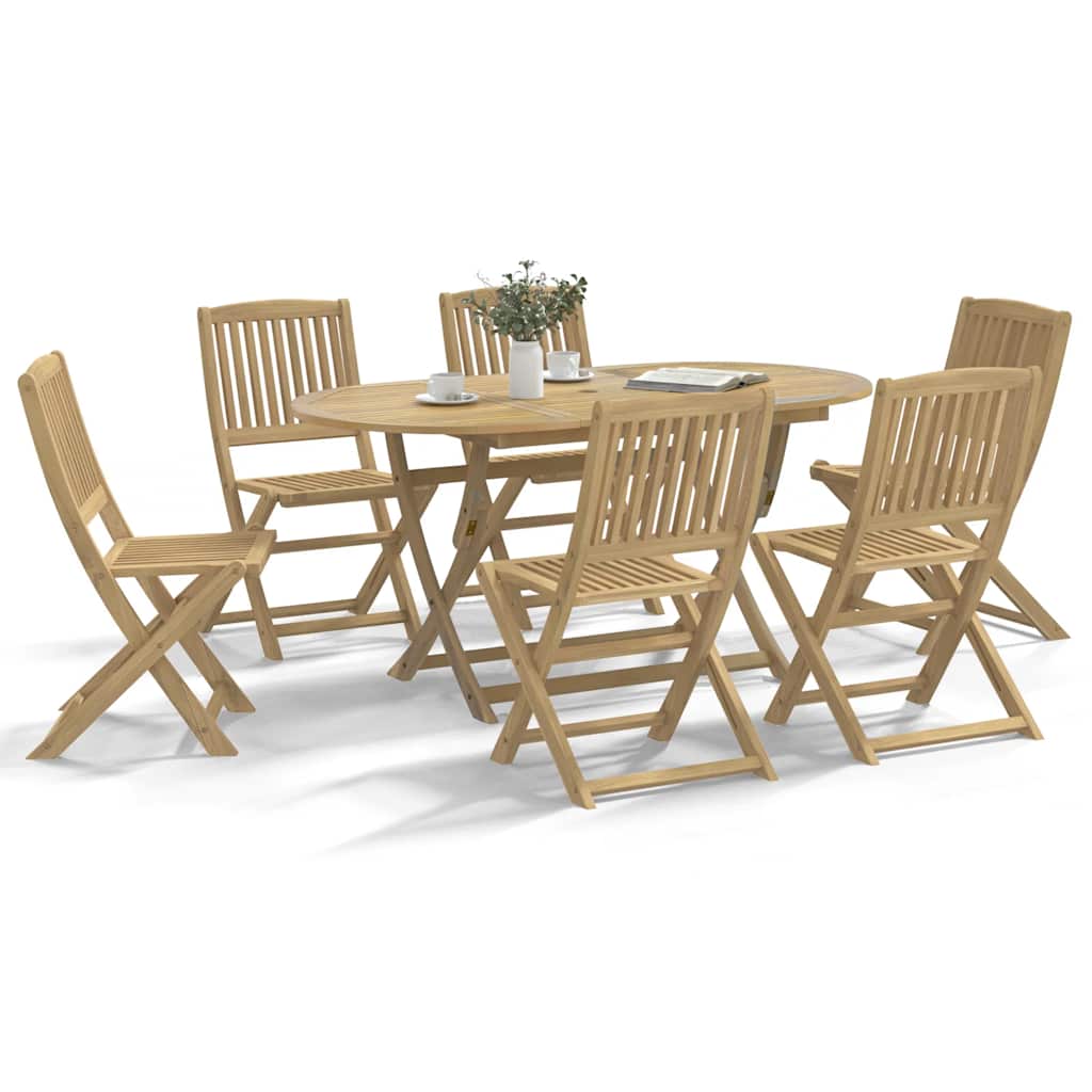 vidaXL Hopf&auml;llbara stolar 6 st 48,5x57x90 cm Massivt tr&auml; akacia