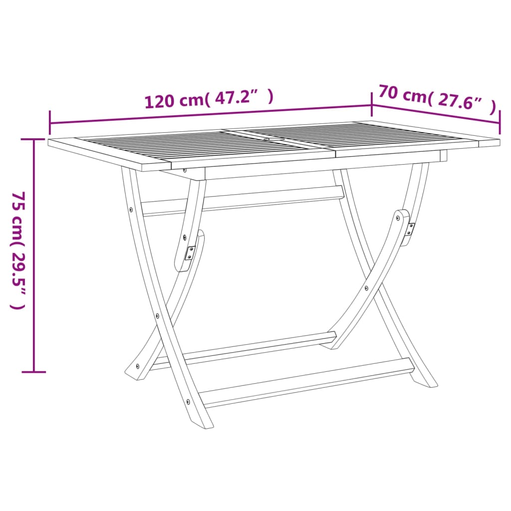 imagem de vidaXL Conjunto de jantar p/ jardim 5 pcs madeira de acácia maciça11