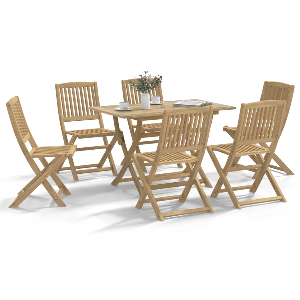vidaXL Set mobilier de grădină, 7 piese, lemn masiv de acacia