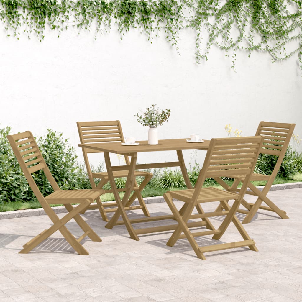 imagem de vidaXL Conjunto de jantar p/ jardim 5 pcs madeira de acácia maciça4