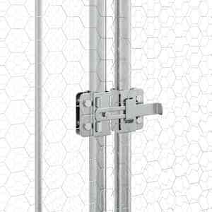 Klec pro kuřata stříbrná 200 x 100 x 190 cm pozinkovaná ocel - obrázek 8