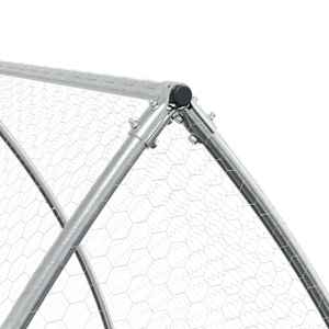 Klec pro kuřata stříbrná 300 x 105 x 120 cm pozinkovaná ocel - obrázek 8