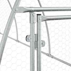 Klec pro kuřata stříbrná 300 x 105 x 120 cm pozinkovaná ocel - obrázek 10