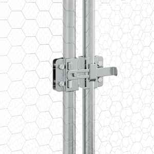 Klec pro kuřata stříbrná 400 x 105 x 182 cm pozinkovaná ocel - obrázek 8