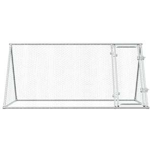 Klec pro kuřata stříbrná 200 x 105 x 91 cm pozinkovaná ocel - obrázek 5