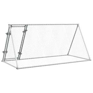 Klec pro kuřata stříbrná 200 x 105 x 91 cm pozinkovaná ocel - obrázek 7