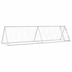 Klec pro kuřata stříbrná 400 x 105 x 91 cm pozinkovaná ocel - obrázek 2