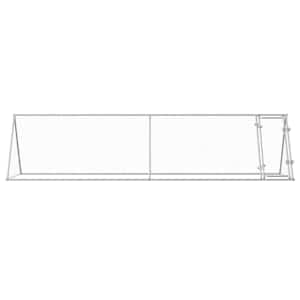 Klec pro kuřata stříbrná 400 x 105 x 91 cm pozinkovaná ocel - obrázek 4