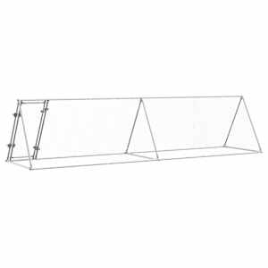 Klec pro kuřata stříbrná 400 x 105 x 91 cm pozinkovaná ocel - obrázek 6